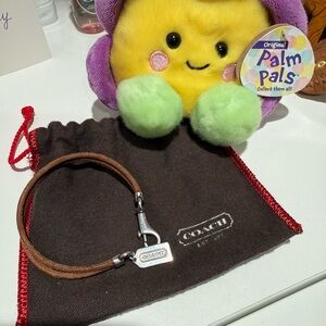 Coach Double Strand Leather EUC Bracelet With Dustbag